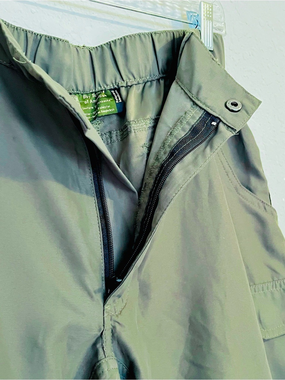 Boy Scouts of America Switchback Uniform Shorts Relaxed Green Hiking Cargo Med - Picture 4 of 11
